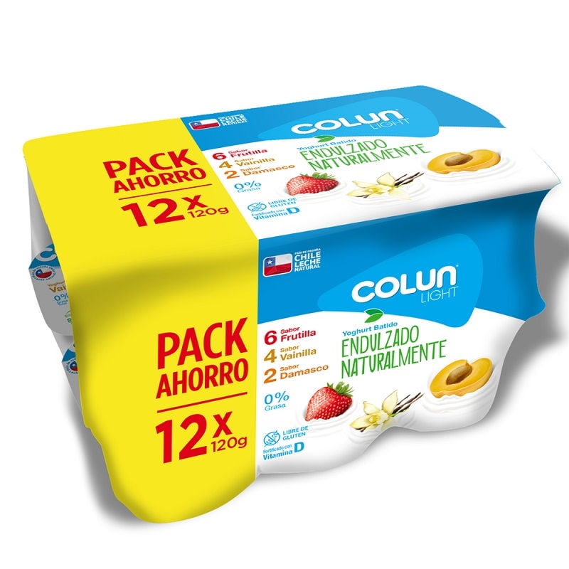 Yoghurt Batido Light Pack Multisabor Pote 1440 g Colun