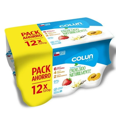 Yoghurt Batido Light Pack Multisabor Pote 1440 G Colun