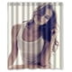 thumbnail image 1 of Cortina de ducha Irina Shayk, juego de cortinas de baño con ganchos, tamaño 60 x 72 pulgadas, 1 of 3