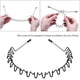 thumbnail image 3 of 6 PCS Negro Cacampanao Diadema de Aro, Multi-Estilos Ondulada Metal y Plástico Cacampanaoband, Unisex Flexible Diadema Accesorios para mujeres Hombres o Niñas, 3 of 7