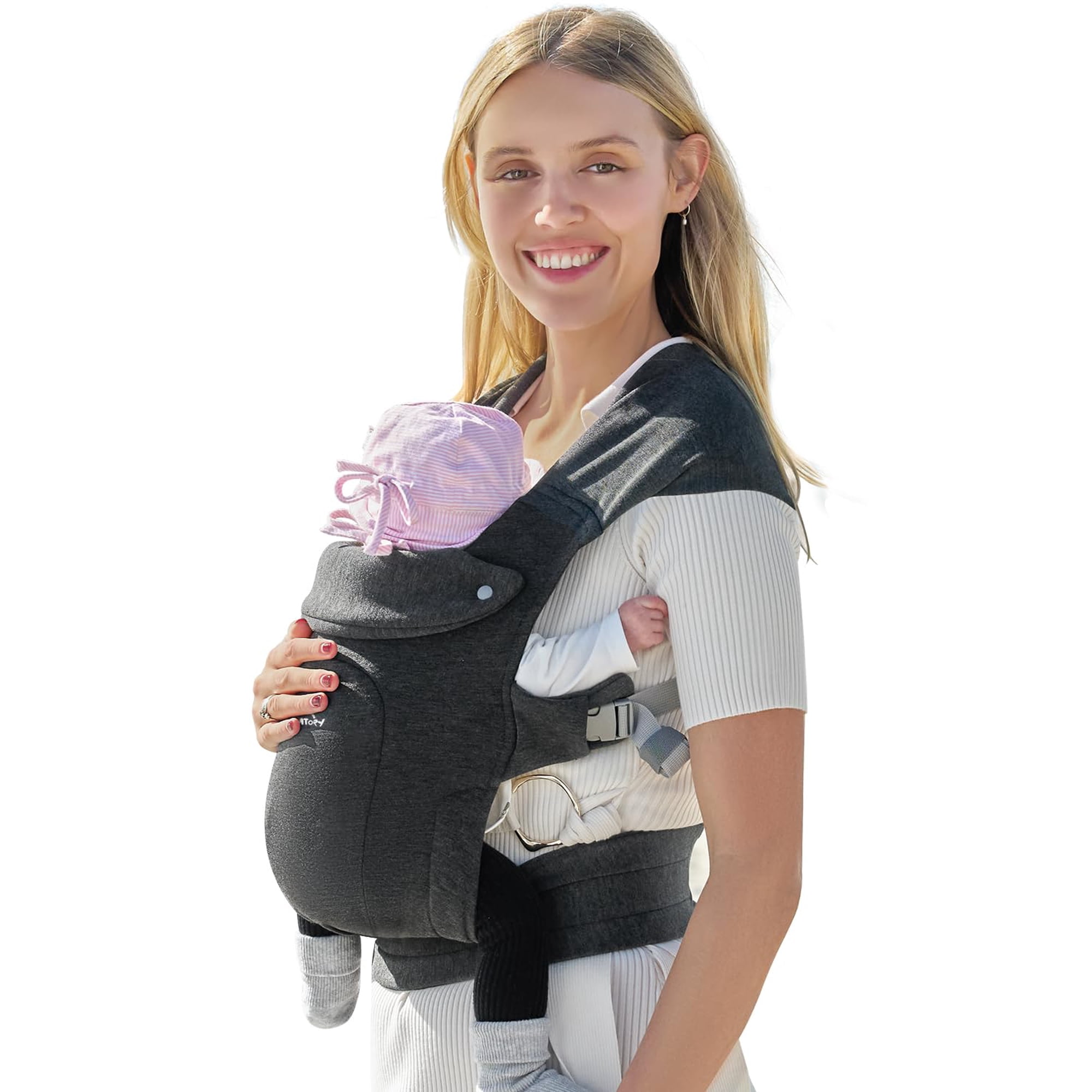 Portabebés Grownsy Cozy Baby Wraps Para Recién Nacidos Y Niños Pequeños, Color Gris
