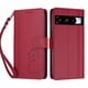 thumbnail image 3 of Funda Cartera Trébol para Google Pixel 8 Pro con Ranuras Tarjetas y Carga Inalámbrica Rojo, 3 of 6