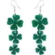 thumbnail image 1 of Pendientes colgantes de trébol con purpurina, estilo irlandés, para el Día de San Patricio, acrílicos de la suerte, con trébol verde, accesorios para el Día de San Patricio para mujeres y niñas., 1 of 7