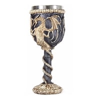 Genérico - Copa Cáliz Esqueleto Dragón Resina 3D Acero