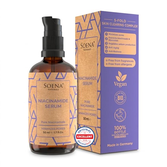 Suero Soena Niacinamida 50 ml con Ácido Hialurónico y Vitamina C