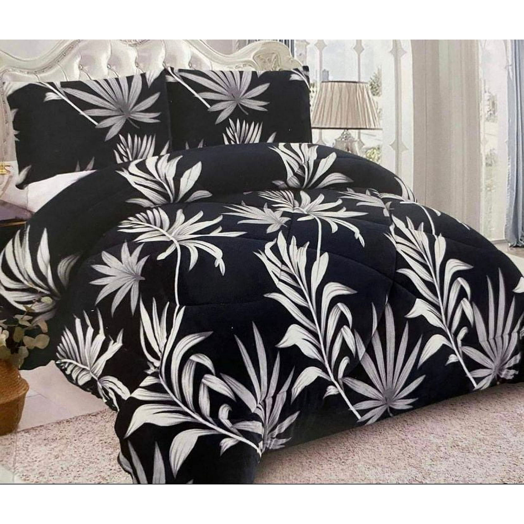 Homestore - Plumón Sherpa Chiporro Estampado 1,5 Plazas Ramas Azul Marino