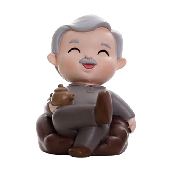 Estatua de abuela y , figura de pareja de ancianos, decoración para tarta, muñeca, modelo de s, adorno de resina, artesanía, escultura art , Abuelo