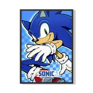 Creango - Cuadro Poster Enmarcado Sonic Diseño 2 Decorativo