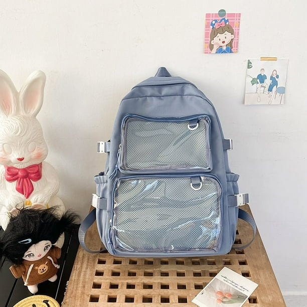 Japanese Kawaii Itabag Women New 2024 Transparent Backpack Women Large Capacity Ita Backpack School Bags For College Student JK