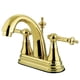 thumbnail image 1 of Llave de lavabo Kingston Brass Templeton de altura alta, 4 pulgadas, latón pulido, 1 of 1