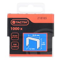 Tactix - Grapa Delgada Trabajo Pesado 1000 Piezas 10 6 X 14 Mm