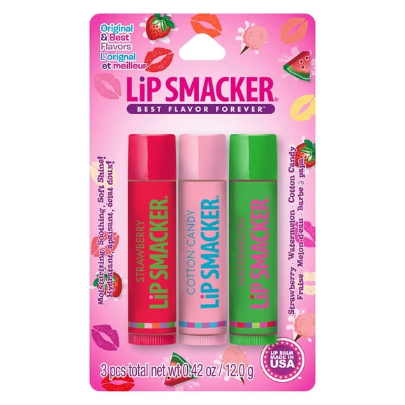 Bálsamo labial Lip Smackers Flavored Original & Best Trio 12 ml