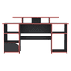 thumbnail image 4 of Escritorio Gamer Keria Con Puerta | Mesa Gamer Wengue Y Rojo | Escritorio PC Gaming Moderno, 4 of 12