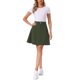 thumbnail image 2 of INSPIRE CHIC Falda de Mujer Regreso a Clases de Cintura Alta Línea A Acampanada Casual de Mezclilla Vaquera Verde Oscuro XL, 2 of 6
