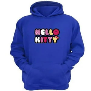 Genérico - Polerón Canguro Gatita Kitty Azul Talla S Unisex