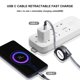 thumbnail image 4 of Cable de carga SDBAUX USB C a USB C retráctil de 60 W, paquete de 2, 4 of 7