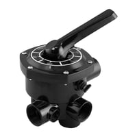 Magideal - Reemplazo De Válvula De Bomba De Filtro De Arena, Accesorios De Válvula Multipuerto, Piezas De Reparación, Válvula De Retención Para Piscinas Cubierta 15 Pulgadas Negro