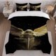 thumbnail image 1 of 3pcs Angel Golden Wings Themed Bedding Set Including Duvet Cover And Pillowcases. Soft And Comfortable, 1 of 5