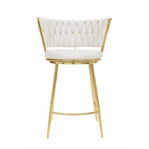 Habita2 Chile - Silla De Bar Queen 66Cm Fijo - Blanc/Crudo