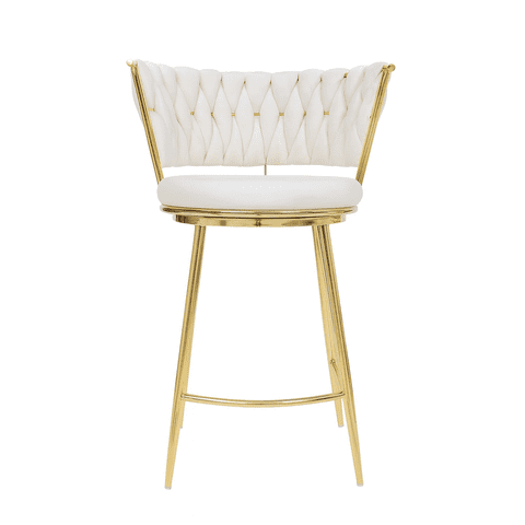 Habita2 Chile - Silla De Bar Queen 66Cm Fijo - Blanc/Crudo