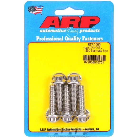Pernos ARP 6121250 de 12 puntas 5/16-18 x 1,25, paquete de 5