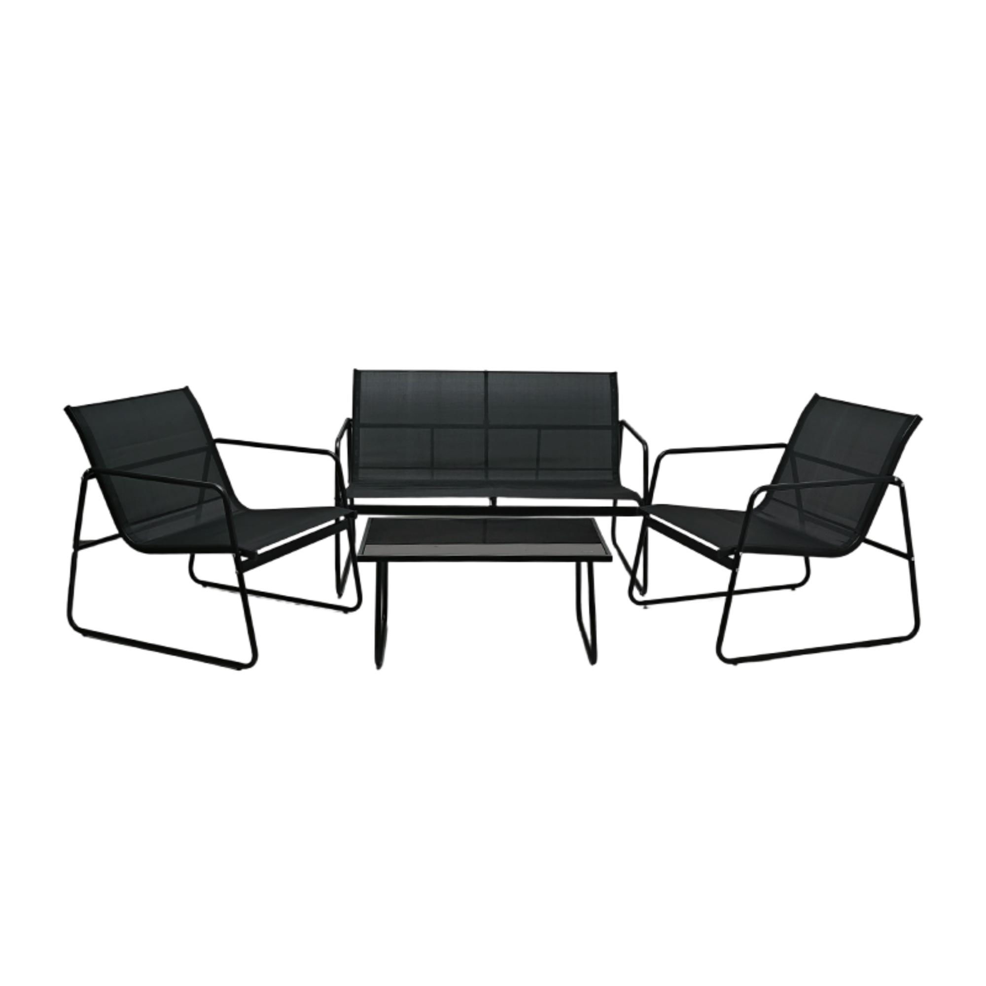 Mainstays - Juego Terraza 4 Piezas Sf23318 Negro