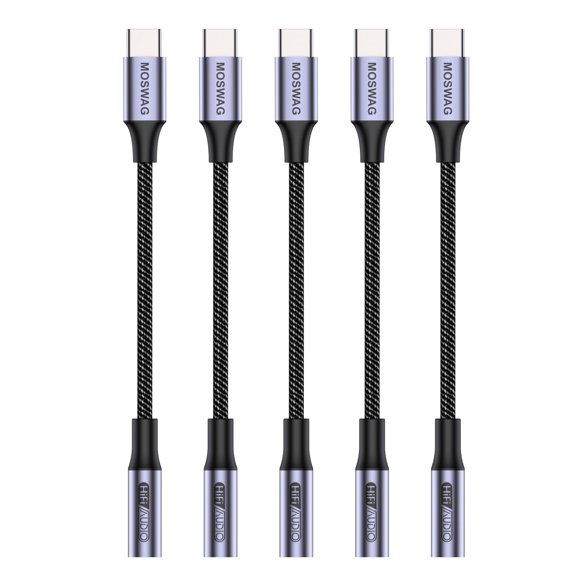 Adaptador USB‑C a 3,5 mm MOSWAG 12 cm Hi‑Fi