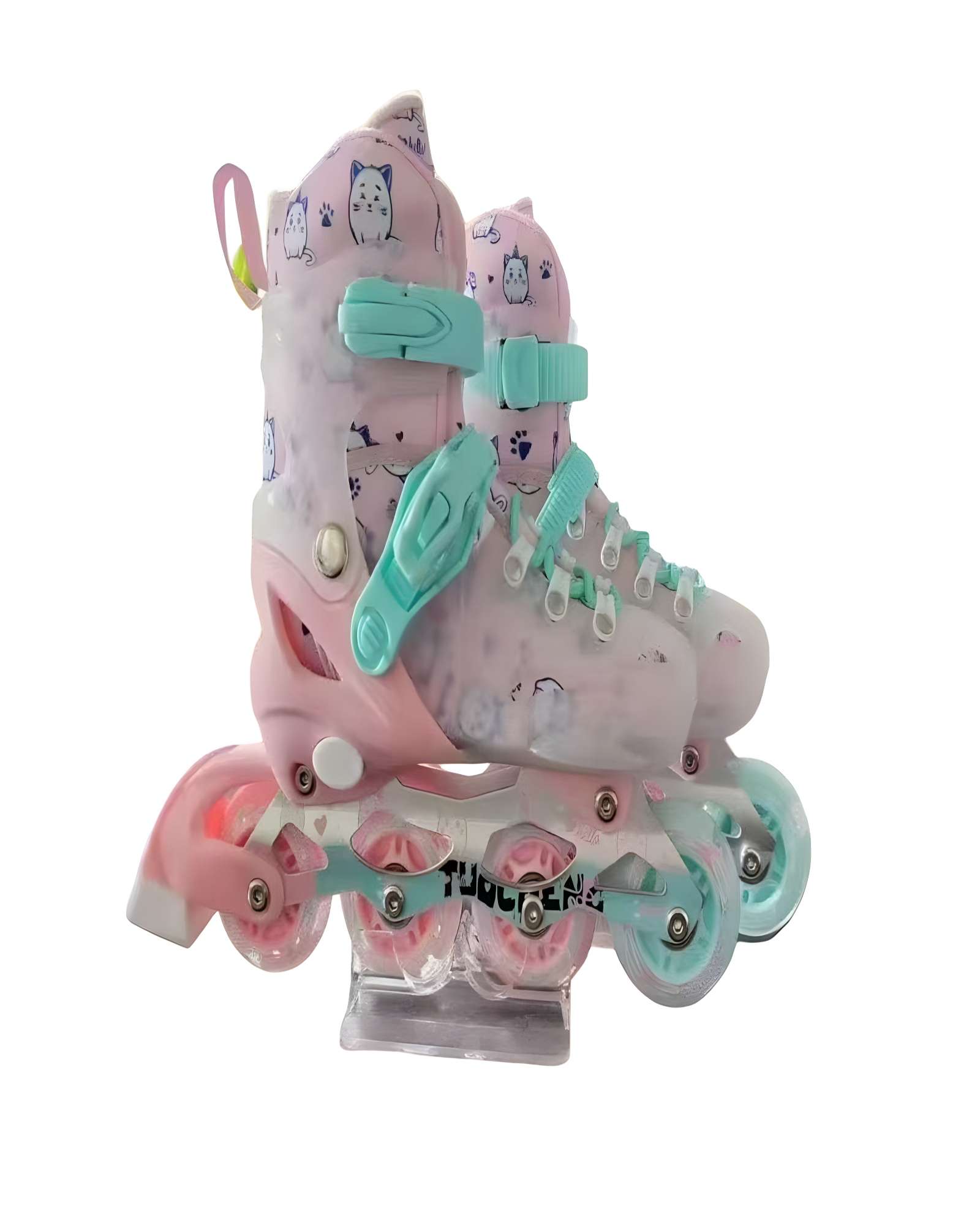 Genérico - Patin Lineal Con Luces Y Kit Talla M 35 38 Rosa2