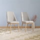 thumbnail image 1 of Pack 2 Sillas Comedor Lena Madera Asiento Acolchado Poliéster Beige, 1 of 9