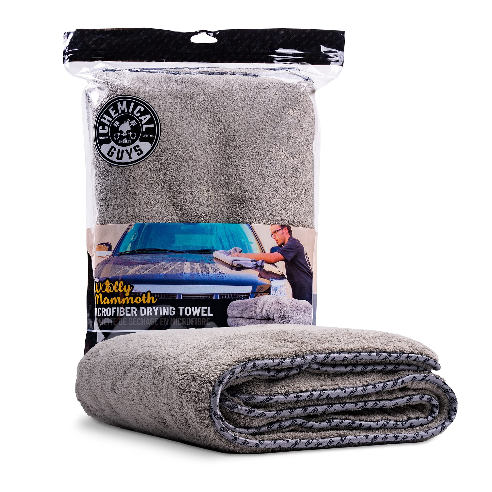 Toallas De Microfibra Chemical Guys Woolly Mammoth, Tamaño Grande, Gris