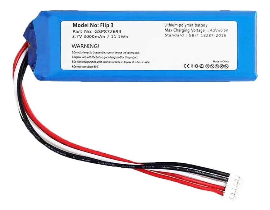 Batteria Originale agli Ioni di Litio Polimero 3.7V 5200mAh ID1060-B per Altoparlante JBL Flip 5 Sostituzione INR19/66-2 Disponibile in Magazzino