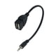 thumbnail image 1 of Cable Adaptador Convertidor OTG Hembra A USB Macho De Audio Auxiliar Negro De 3,5 Mm, 1 of 3