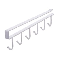 Importclick - Colgador Organizador Soporte Tazas Utensilios Cocina Metal Blanco