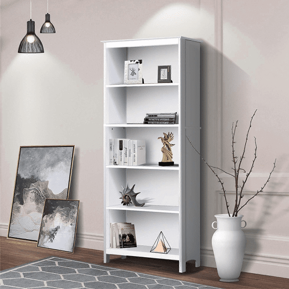 Librero Repisero Gray OAK White Line