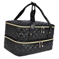 Ioensy - Organizador De Esmalte De Uñas De Viaje Con Capacidad Para 40 Botellas Para Herramientas De Manicura Y Esmalte De Uñas Negro