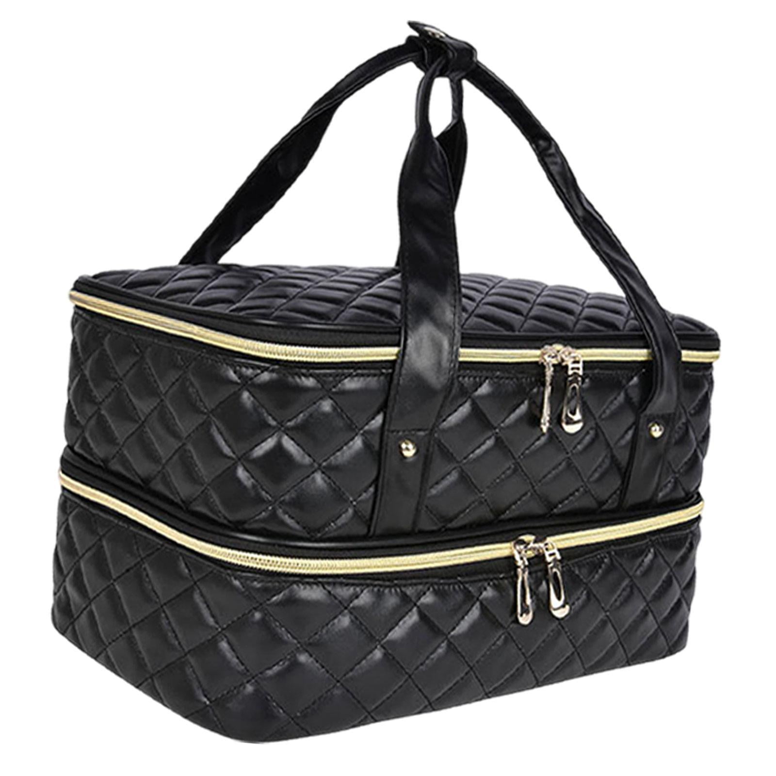 Ioensy - Organizador De Esmalte De Uñas De Viaje Con Capacidad Para 40 Botellas Para Herramientas De Manicura Y Esmalte De Uñas Negro