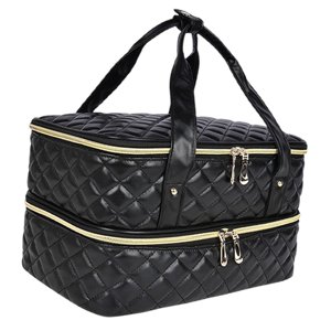 Ioensy - Organizador De Esmalte De Uñas De Viaje Con Capacidad Para 40 Botellas Para Herramientas De Manicura Y Esmalte De Uñas Negro