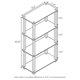 thumbnail image 5 of Estantería Furinno TURN-S-TUBE de 4 niveles, nogal Columbia, 5 of 5