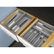 thumbnail image 5 of Organizador de cubiertos para cajones de cocina, artículos para el hogar sencillos, gris, 5 of 7