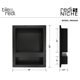 thumbnail image 5 of Estante de ducha empotrado doble Tile Redi negro 41x51x10 cm, 5 of 9