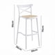 thumbnail image 5 of Pack 4 Taburete Piso Bar O Terraza Apilable 75cm Crossback Danubio Venhoouse Blanco, 5 of 8