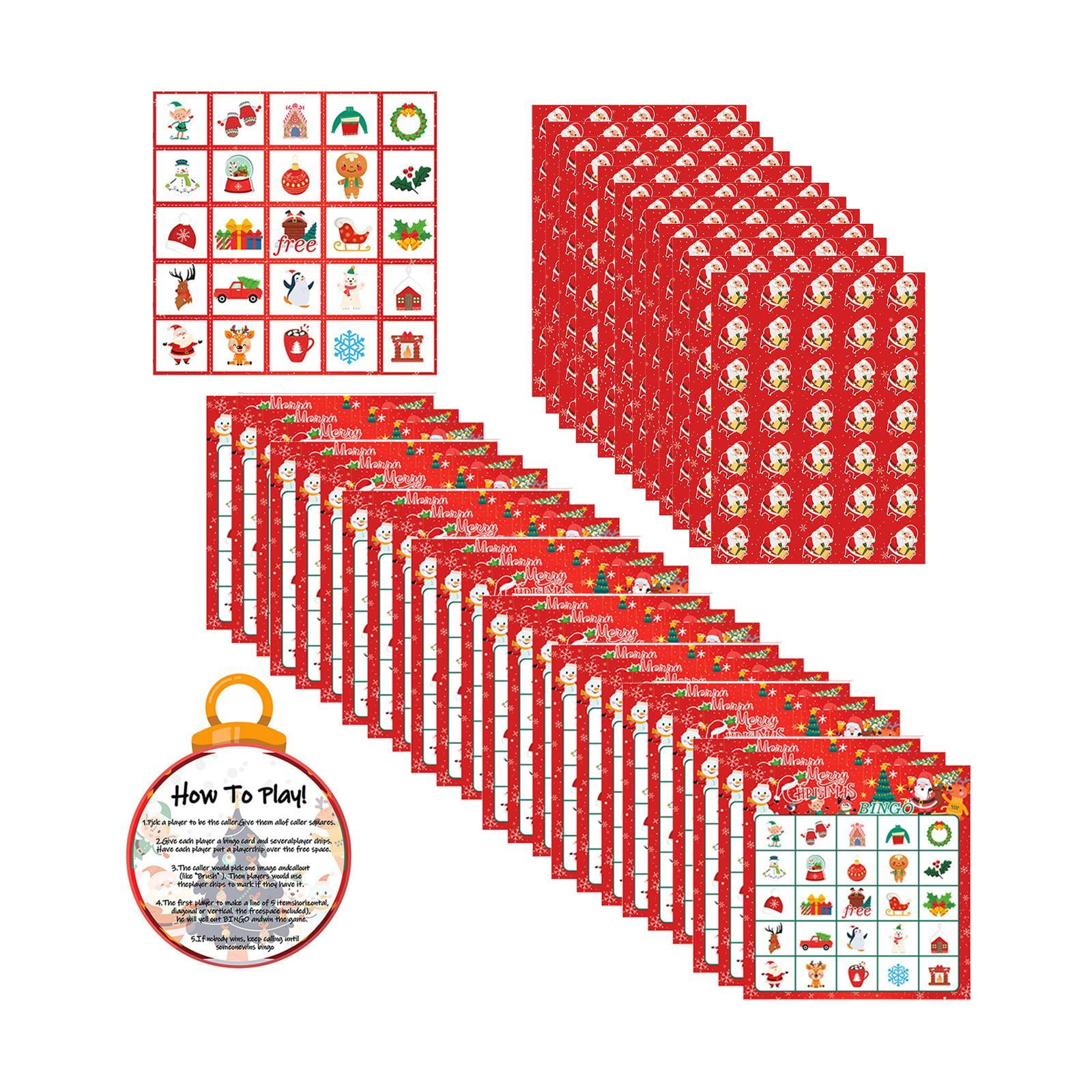 Bothyi - Juego De Bingo En Papel Con Tarjetas Para Fiestas De Navidad Para Grupos De Colegas, Niños Y Familias
