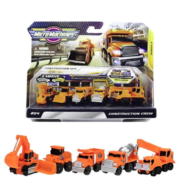 Paquete de equipo de construcción Toy Micro Machines MMW0021 con 5 coches