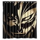thumbnail image 1 of Cortina de ducha con el logotipo de Bleach de Anime, juego de cortinas de baño con ganchos, tamaño 66 x 72 pulgadas, 1 of 3
