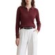 thumbnail image 1 of INSPIRE CHIC Suéter de Polo de Mujer con Cuello en V de Manga Larga de Punto Cable Base Capa Otoño Invierno Casual Top de Punto Acanalado Talla X Grande Burdeos, 1 of 6