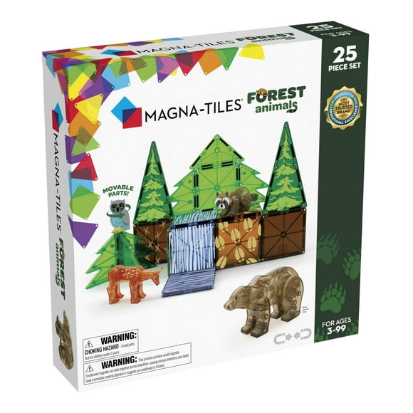 Set de construcción magnética MAGNA-TILES Forest Animals, 25 piezas