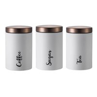 Bothyi - 3 Tarros De Almacenamiento De Metal, Organizador De Adornos Para Encimera, Armario, Escritorio De Oficina