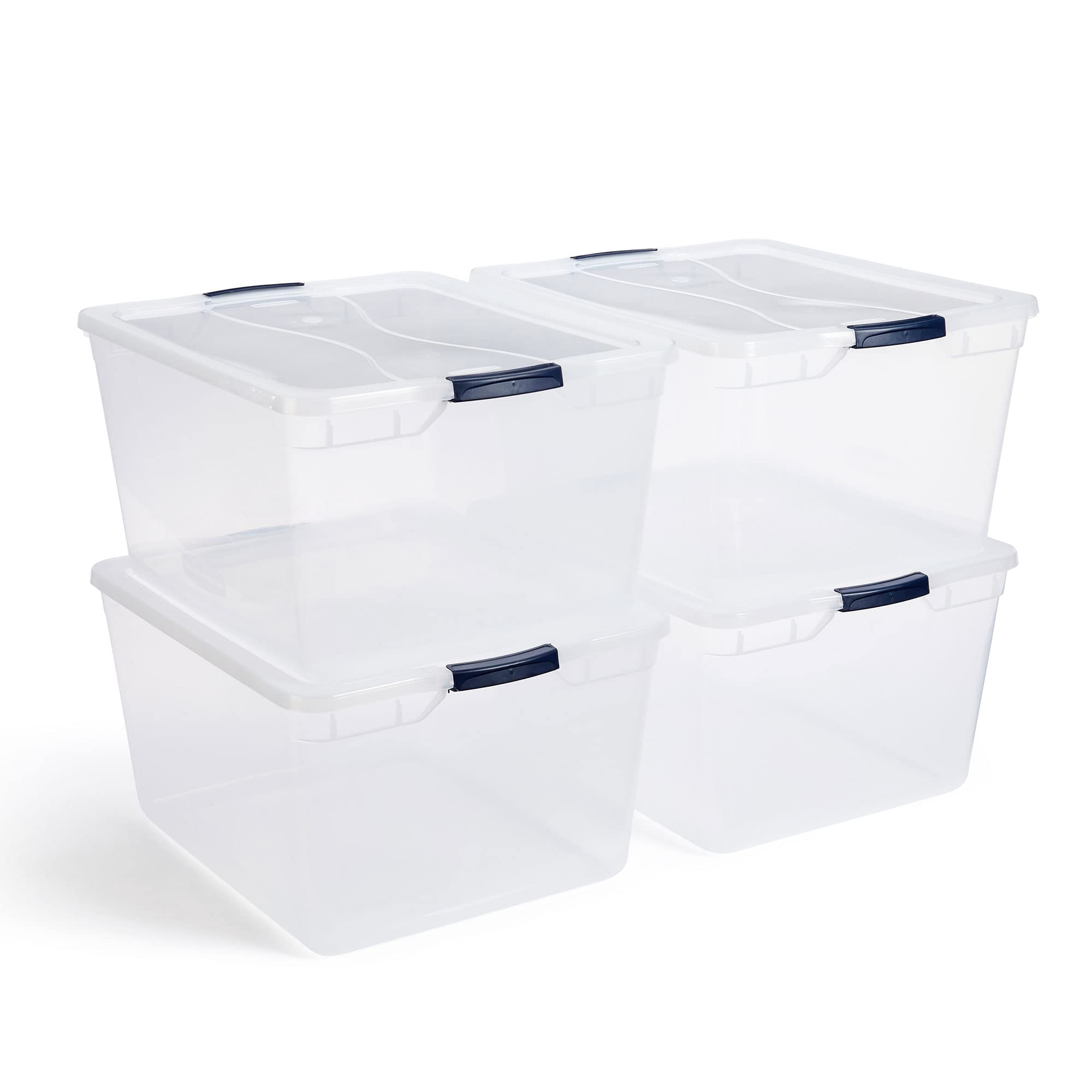 Contenedores De Almacenamiento Rubbermaid Cleverstore 74 L (paquete De 4) Transparentes
