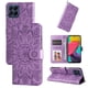 thumbnail image 1 of Funda tipo cartera FOXDOCK para Samsung Galaxy M53 5G , diseño girasol en relieve, cuero PU, cierre magnético, soporte y tarjetero, 1 of 5