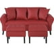 thumbnail image 1 of Sofa Lua 3c + 2 Pouf Pu 20 Rojo, 1 of 4
